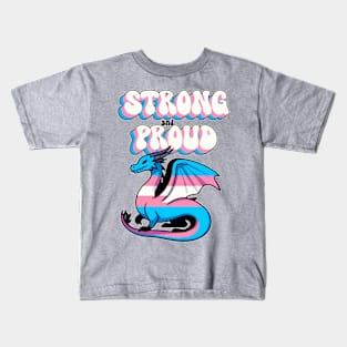 Strong And Proud - Transgender Pride Dragon Kids T-Shirt